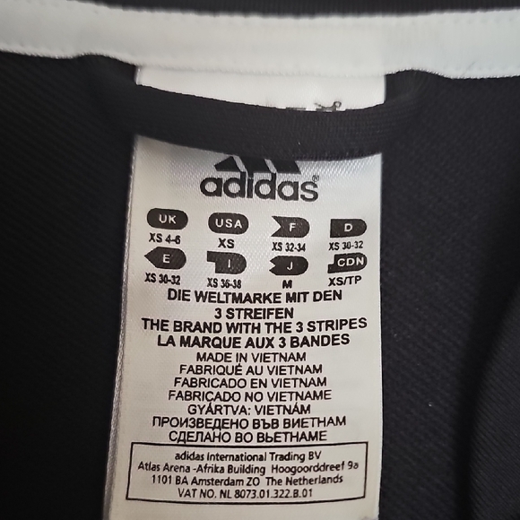 Adidas Black and White Performance Jacket with Stripes - Picture 5 of 6